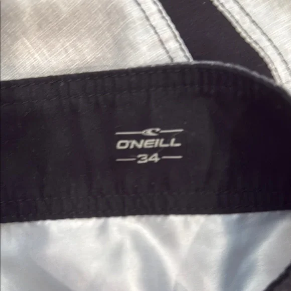 O’Neill Neon Green and Charcoal Color-Blocked Board Shorts size 34 - Picture 5 of 7